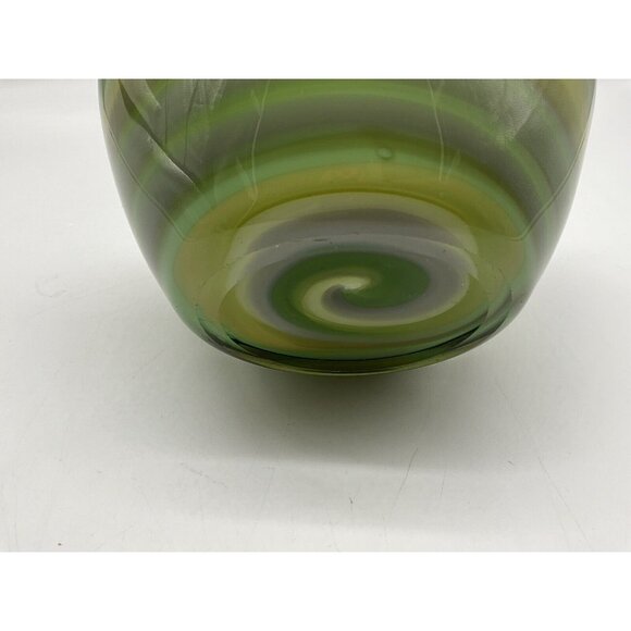 Art Glass Apple Figurine Vintage 1960's Made in Japan Green,Yellow,Orange Swirl - Picture 10 of 16